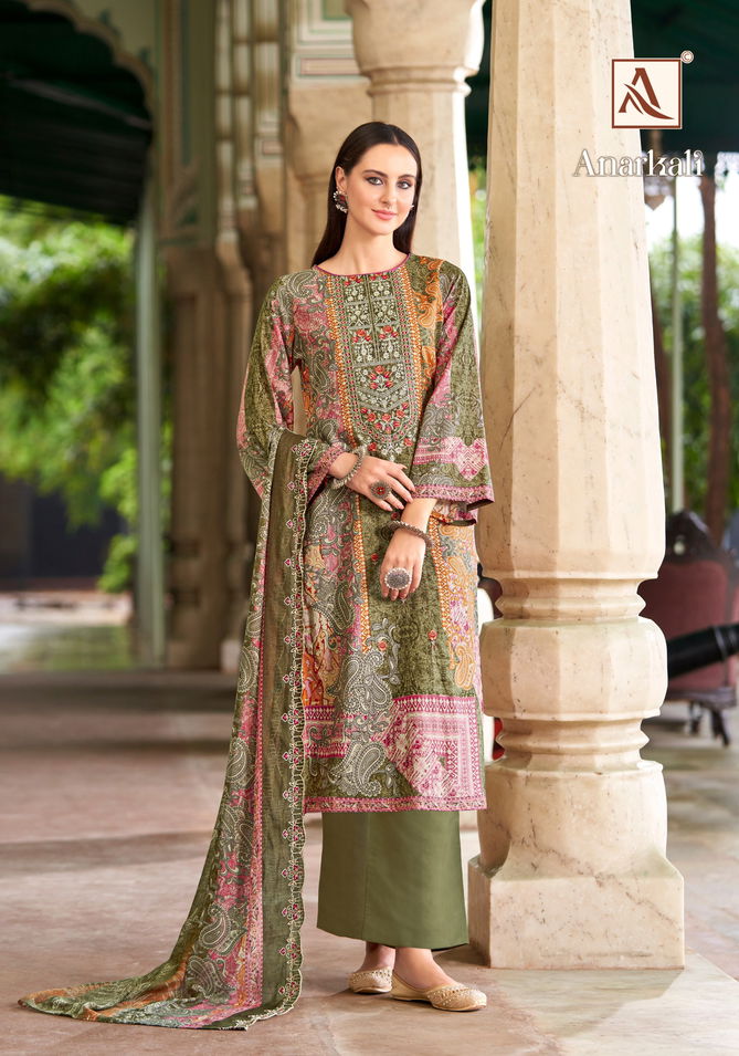 Anarkali By Alok Suit Pakistani Print Embroidery Dress Material Wholesale Online